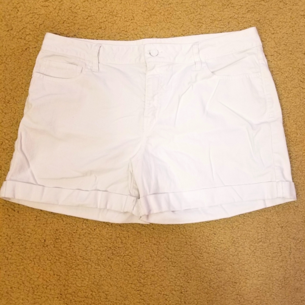 White Jean Shorts